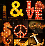 МЕТАЛЛИЧЕСКИЕ символы буквы с лампочками купить, ретро светильники, буквы из лампочек, фотозона, декор в дизайне, дизайн интерьера 