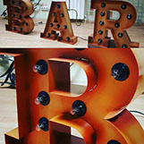 БУКВЫ BAR ретро буквы, объемные буквы, буквы в ретро стиле, стальные буквы, вывеска, изготовление вывесок, металлические буквы, изготовление бук