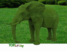 ТОПИАРНАЯ ФИГУРА СЛОНЫ искусственная трава, фигуры из искусственной травы, топиарий фигуры из искусственной травы, топиарные фигуры из искусстве